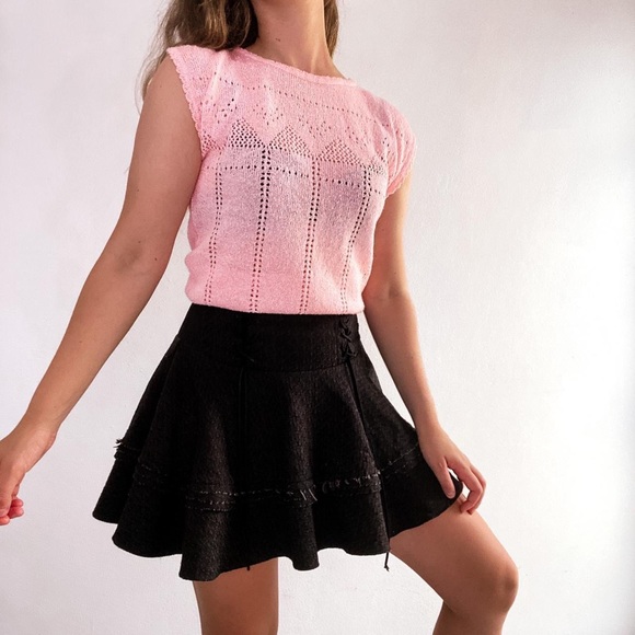 VINTAGE TARGET Knit Pastel Pink Baby Tee 1960s New Zealand • Size 8 - Picture 4 of 4